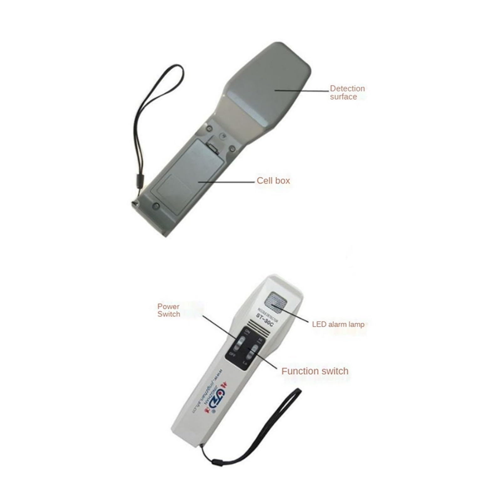 Détecteur de métaux portable, appareil détection d'aiguilles haute précision, sécurité alimentaire, scanner dans le compteur ST-30C pour le bricolage(Enhanced)