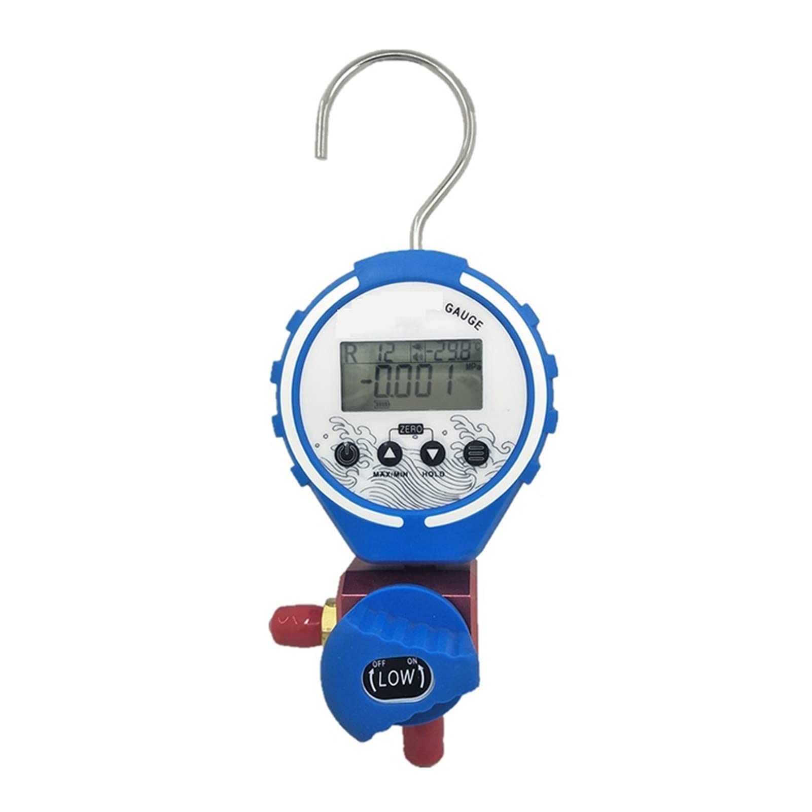 Cyfrowy miernik kolektora, Digital Pressure Gauge Manifold Refrigeration Tester Vacuum Meter HVAC Temperature(YLB-SAB-G50L)