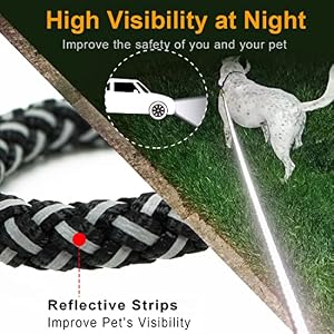2FT 3FT 4FT 6FT 10FT Reflective Dog Leash- Nylon Rope Braided Heavy Duty Strong Dog Training Leash for Large Medium Dogs Walking Leads (6ft, Black) 2FT 3FT 4FT 6FT 10FT Reflective Dog Leash- Nylon Rope Braided Heavy Duty Strong Dog Training Leash for Large Medium Dogs Walking Leads (6ft, Black)