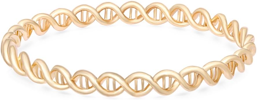 Double Helix 3color Silver and Gold DNA Bracelet Jewelry for Women