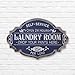 Creative Co-Op Vintage Metal Laundry Room Wall Sign with Distressed Finish