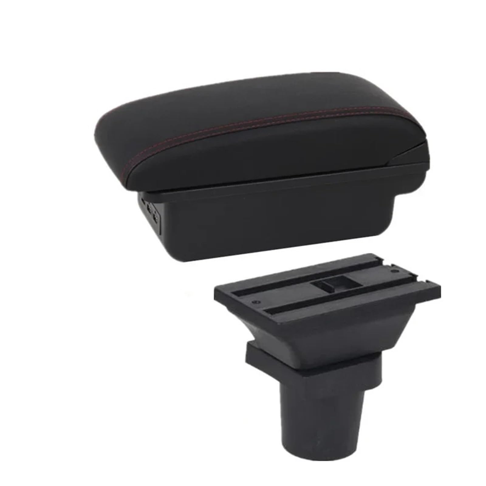GBGWRMRYX Center Armrest Box For Mitsubishi For Colt For PLUS Car Armrest Box Central Storage Box Dedicated Retrofit Accessories Arm Rest(B1 red line 3USB)