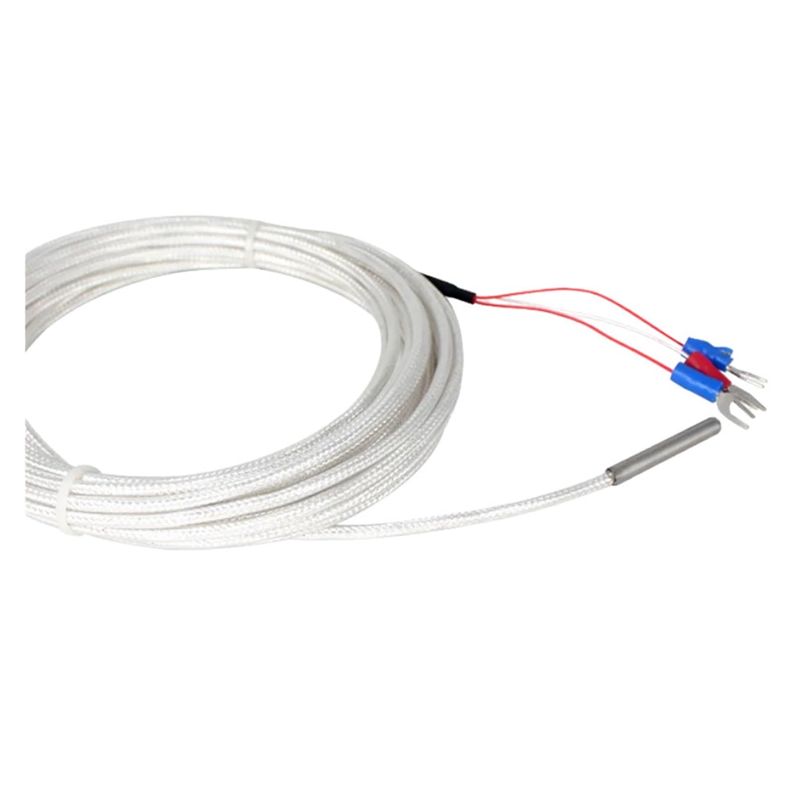 VDOQTLJT 0-100 Degree 0-200 PT100 Temperature Sensor 304 Stainless Steel Probe(0-200c 5m Cable)
