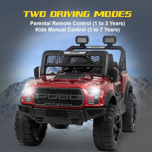 Image of Kawaii Kids 12V 4x4 Battery Operated Ride-On SUV for Kids with Parent Remote Control, Bluetooth, LED Lights, Corrosion-Resistant Paint, Big Size Electric Car for Boys & Girls Age 2-8 Years