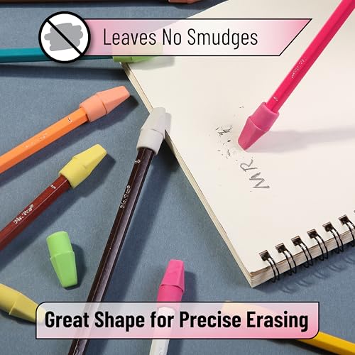Image of Mr. Pen- Pencil Erasers Toppers, 120 Pack, Colorful, Latex Free, No Smudge | Mr Pen Erasers for Pencils