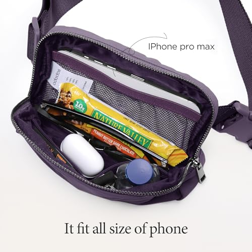 Image of ODODOS Unisex Mini Belt Bag with Adjustable Strap Small Fanny Pack for Workout Running Traveling Hiking, Navy Cosmos