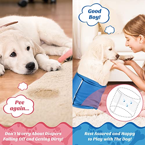 Tondiamo 20 Pieces Dog Diaper Pads Washable Reusable Replaceable Diapers Liner Pads For Small Medium Dog (Male, Medium) White #TOP4