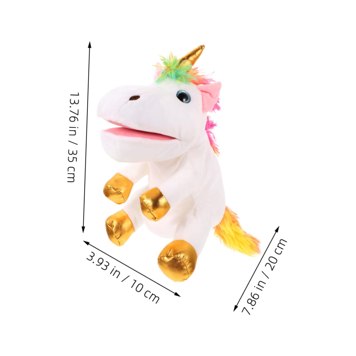 Alasum Marioneta de Mano de Unicornio de Peluche Juguete Interactivo para Contar Historias Adultos Mediano para Fiestas Infantiles y Educativos