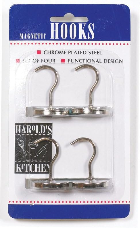 Harold's Kitchen 1-1/4 in. L Silver Magnetic Hooks