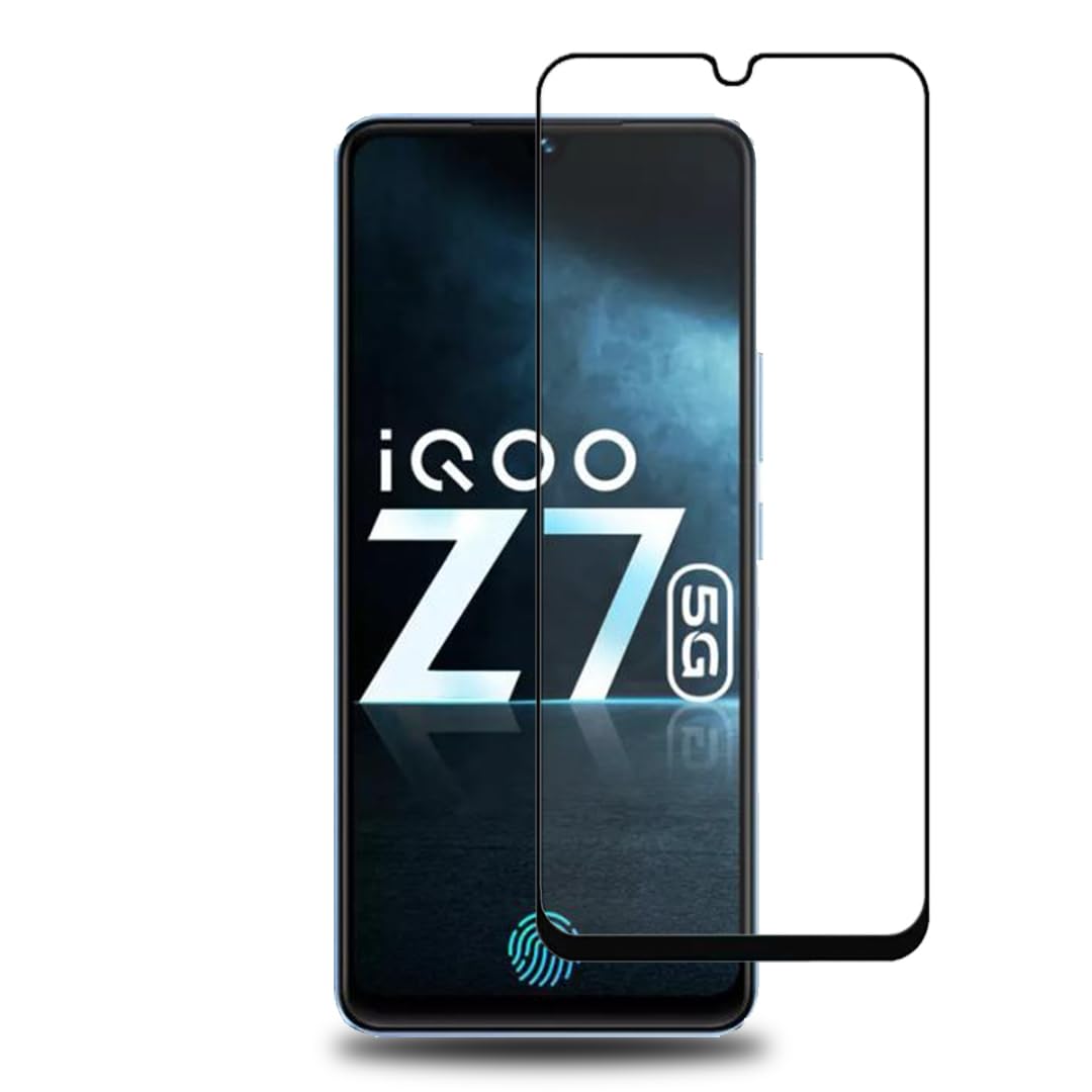 Tough Lee Tempered Glass Screen Guard Protector for IQOO Z7 5G / For IQOO Z7s 5G / For Vivo T2 5G (Edge to Edge Coverage) (with Easy Installation Kit) (Black) (B0C94N4X6Q) Amazon Price History, Amazon Price Tracker