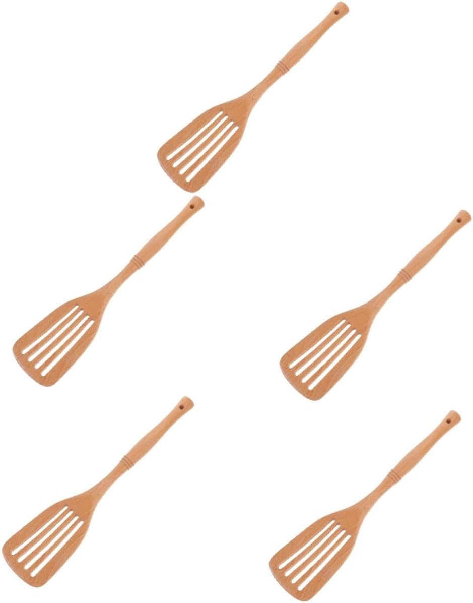 Wooden Kitchen Spatula Nonstick Cooking Utensils for Wok Baking Lightweight and Shovel with Comfortable Handle Heat Resistant for Stirring and Serving