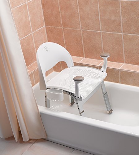 Moen Dn7100 Home Care Premium Adjustable Bath Safety Shower Chair With Back And Arm Rests, Glacier #TOP1