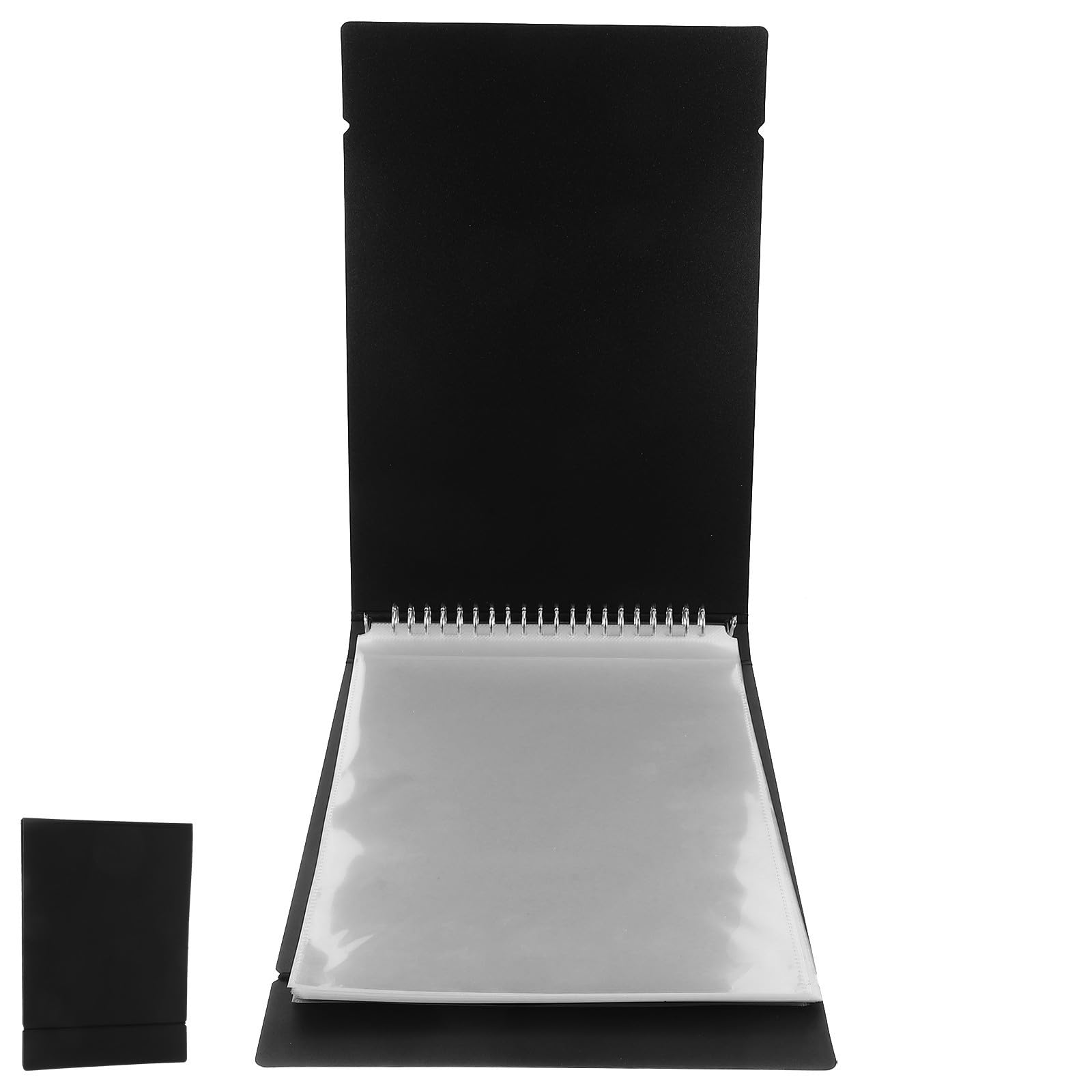 Raccoglitore per Assegni Portatile in Plastica Nero con Design Elegante, Organizer Documenti per Casa e Ufficio, Album Classificatore Funzionale