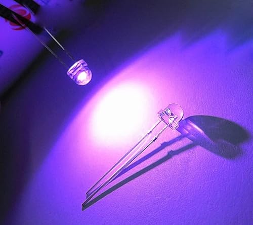 Generico 10X LED 5mm STRAW HAT UV ULTRAVIOLETTI