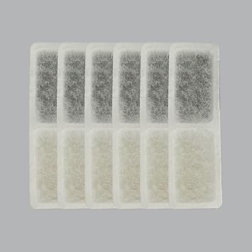 6 Pack Cat Water Fountain Filter & A Pack Pump Filter Sponges Replacement, Pet Water Fountain Filter for Cat Water Fountain