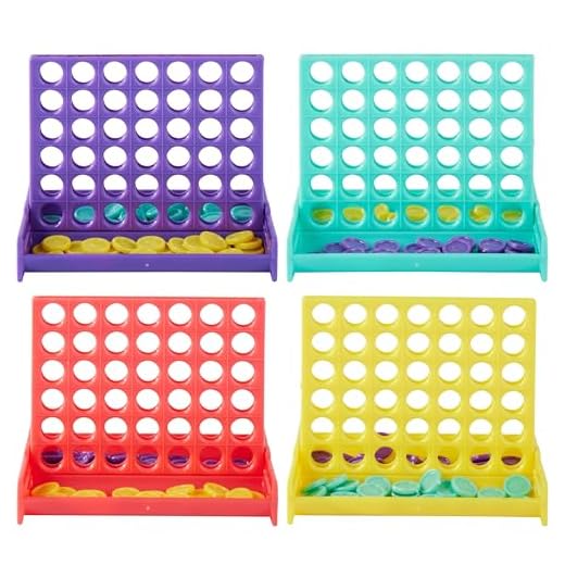 24 Spel Fyra i a Rad - Mini Ansluta 4 Leksaker för Barn (8cm) | Plundra eller Pris Väska Piñata