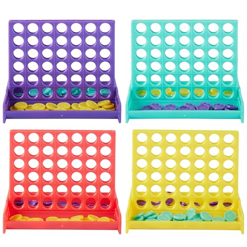 THE TWIDDLERS 24 Mini Jogo Quatro em Linha 8cm - Jogos de Mesa para Crianças, Presentes de Aniversário, Ideias para Sacos de Festa, Detalhes para Alunos, Jogos de Viagem e Piñatas