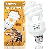 HARTOMPET UVB 10.0 Reptile Light 13W, Compact Fluorescent Desert Lamp, High-Output Coil UVB Bulbs for Terrarium Tanks, Suitable for Bearded Dragons, Geckos and Other Desert-Dwelling Reptile