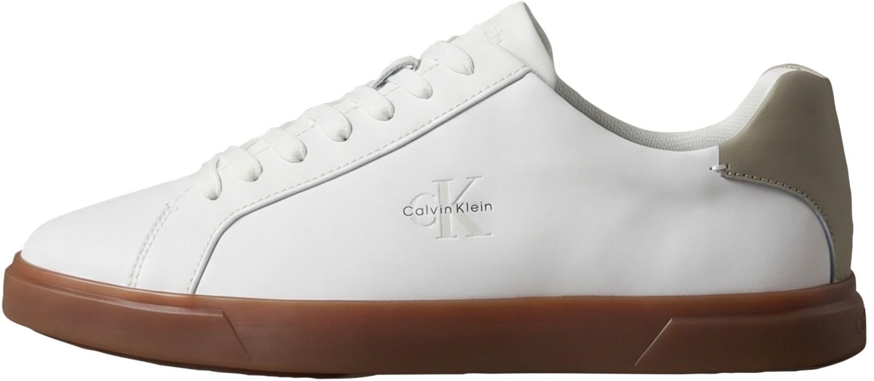 Calvin Klein Men's Low Prof Cupsole LTH HM0HM02123 Low Top, White (Bright White/Dirty Martini/Gum), 11