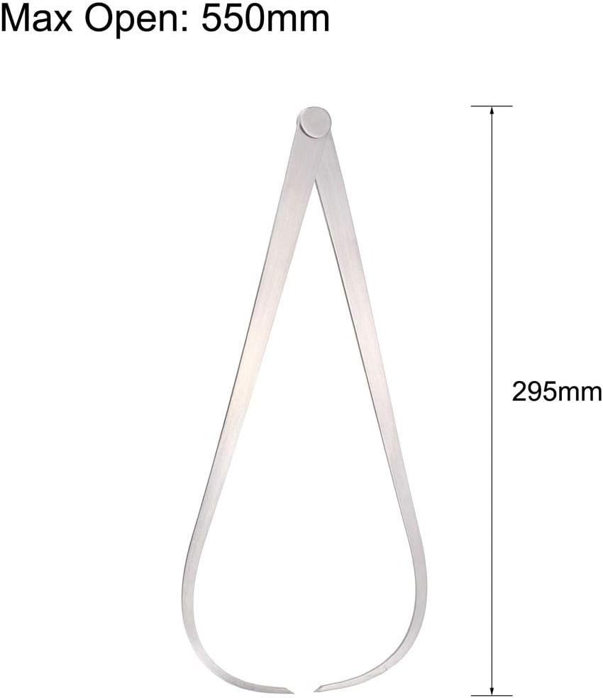 uxcell Outside Caliper 300mm 12 Inch Firm Joint Stainless Steel Measuring Tool