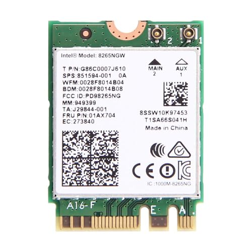Dual Band Wireless- AC 8265 8265AC NGFF Wifi Card USE FOR Intel 8265 AC AC8265 8265NGW M.2 NGFF 2.4/5GHz Bluetooth 4.2 Wireless WiFi Card 867 Mbps