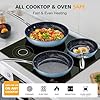 Nuwave 3-Piece 8”, 10”, 12” Forged Lightweight Frying Pan Set, G10 Healthy Duralon Blue Ceramic Ultra Non-Stick, Ergonomic Stay-Cool Handles, Induction-Ready & Works on All Cooktops #4