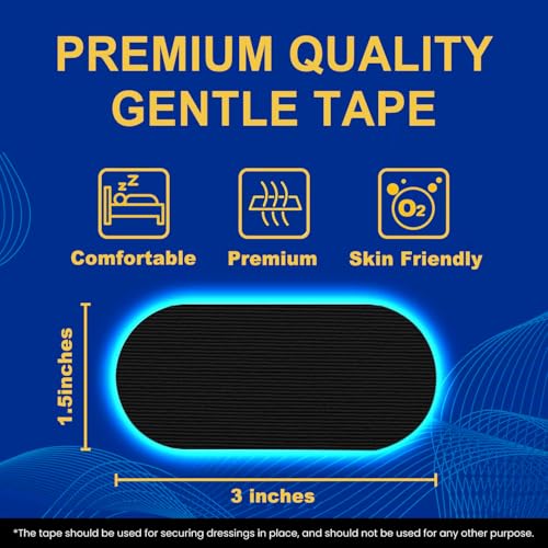 30 pack mouth tape for sleeping- pain free removal hypoallergenic latex free amp gentle on skin - latex free bowling finger protection tape