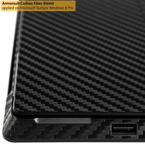 ArmorSuit MilitaryShield Black Carbon Fiber Skin Wrap Film + HD Clear Screen Protector for Microsoft Surface Pro 1st Generation 2013 Release - Anti-Bubble Film - Thumbnail 7