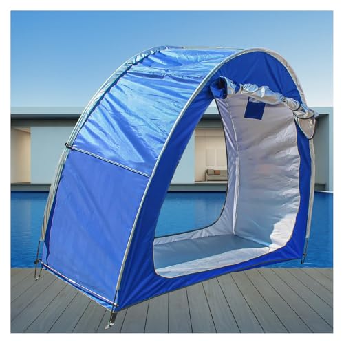 Fxiaobin 2 PCS Box Biciclette può Essere Giuntato Garage Moto per Esterno Proteggi da Vento,Pioggia,Neve,Polvere Tettoia per Esterno Garage Moto,Blue