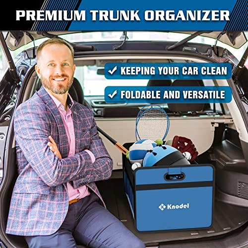 Image of K KNODEL Foldable Trunk Storage Organizer for Car and Suv (Medium, Blue) | Collapsible Car Storage Organizer, Car Organizers and Storage for Sedan, Cargo Organizer, Car Bin, Basket,Bag, Organization
