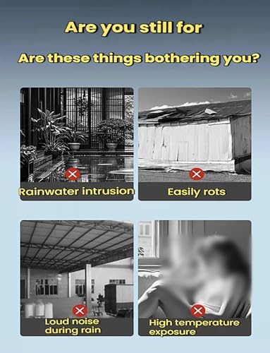 Soundproof Stainless Steel Rain Shield Board - Silent Noise Reduction Corrugated Panel for Bay Window & Window Screen (39.4"x78.8") - Weatherproof Baffle