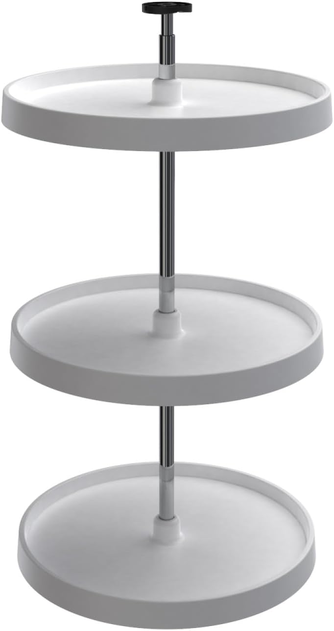 REV-A-SHELF Value Line Polymer Full-Circle 3-Shelf Lazy Susans for 33" to 36" H Corner Wall Cabinets