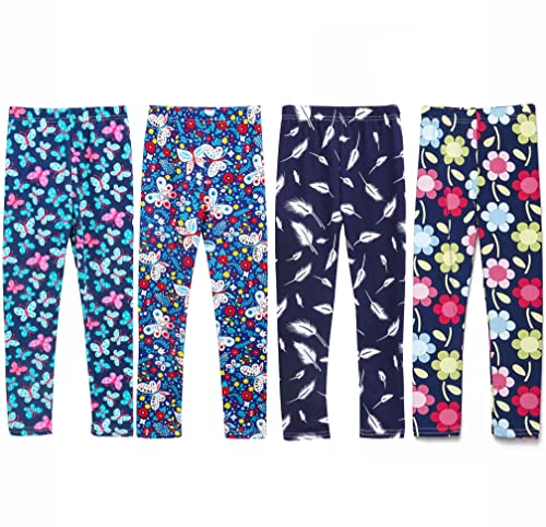 La Mejor Lista de Ropa de punto deportiva para Niña disponible en línea. 50 Kiench Leggings Estampados de Cintura Alta Mallas Largas para Niñas Paquete de 4 Talla 10-12/9-10 Años Mariposa Libre