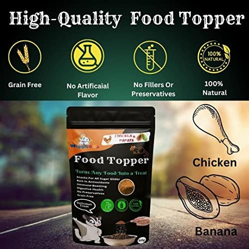 Magical Sugar Glider Food Topper || Joy of Best Taste || Chicken & Papaya Flavour || Grain Free & Protein Rich || Natural Dewormer || 50g
