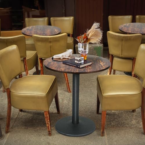 Mesa de Bistro/Café/Bar Mesa de Comedor Cenar Comida Restaurante Hogar Interior MDF con Tablero Pintado y Marco de Acero - 60 * 60 * 72cm (C)