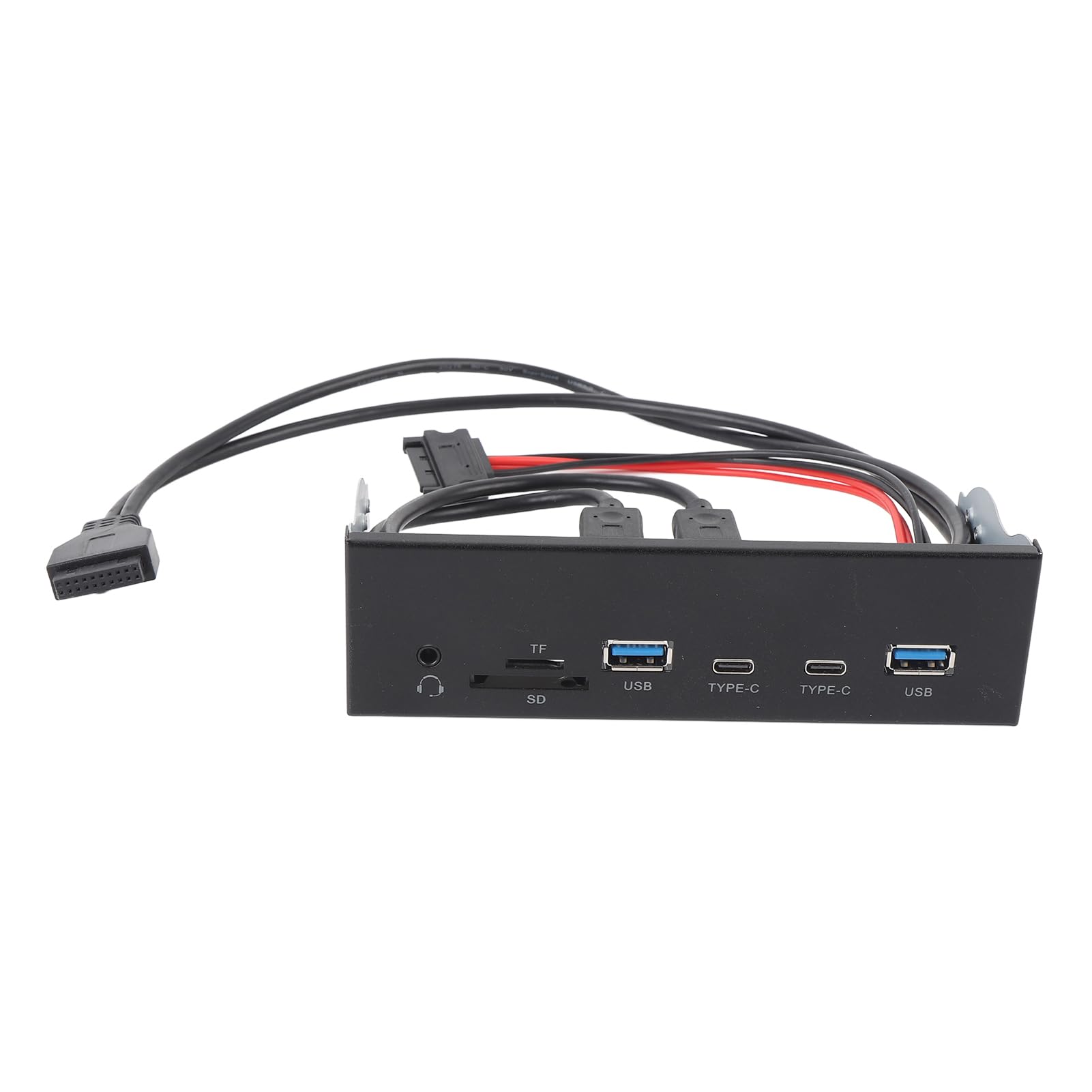 Hub USB C Interno da 19 Pin, 6 Porte USB 3.2 Gen 2x2 Pannello Frontale con 2 A e C, Lettore di Schede di Memoria e Jack, Trasferimento Dati A 5 Gbps, per Case di Computer PC Alloggiamento