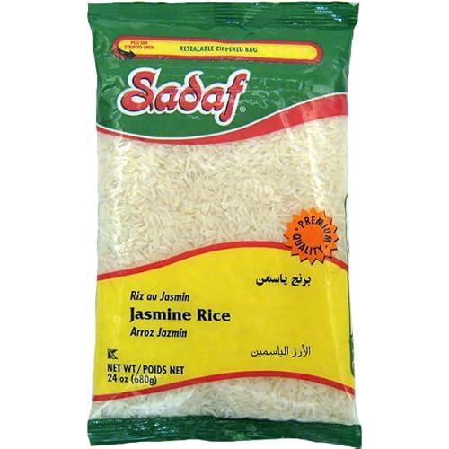 Sadaf Jasmine Rice - Jasmine Rice for Cooking - Arroz Jazmin - Thailand Cuisine - Kosher - 24 Oz Resealable Bag