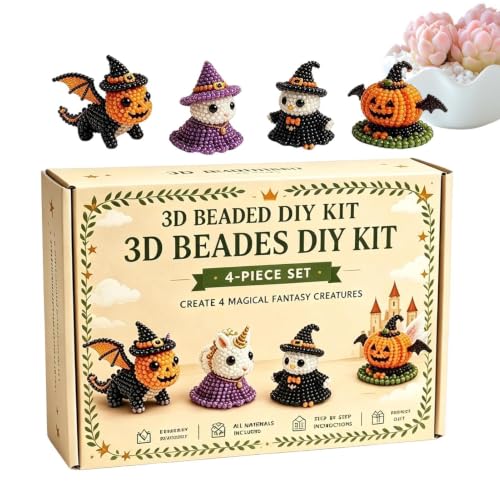 Kit perles 3D à broder Halloween idée cadeau DIY pour adulte