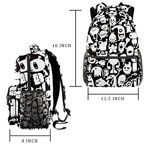Sac à dos décontracté fantôme Halloween multicolore pour ordinateur - 2