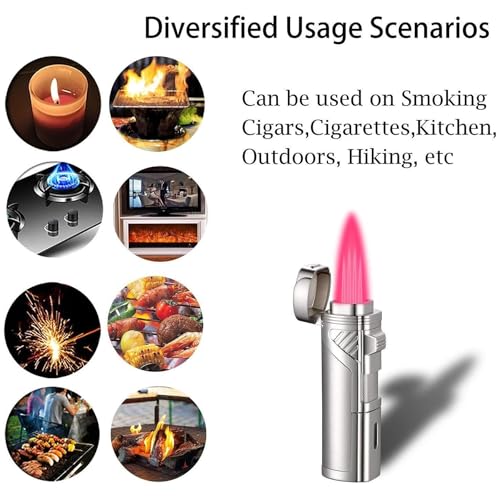 Encendedor de Mechero Recargable Butano Viento Rojo miniatura 5