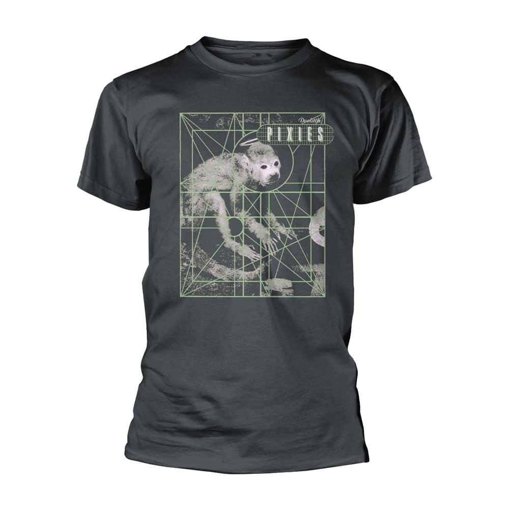 Pixies Unisex Adult Monkey Grid T-Shirt (XL) (Grey)
