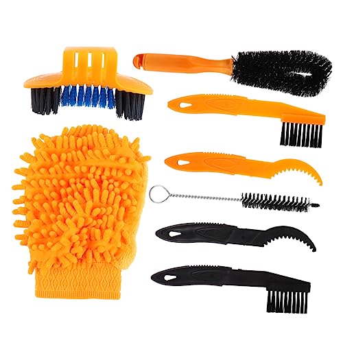 HANABASS -one Bike Cleaning Tools 8 Pcs Bike Chain Washers Tire Cleaner Wheel Brush for Road Mountain