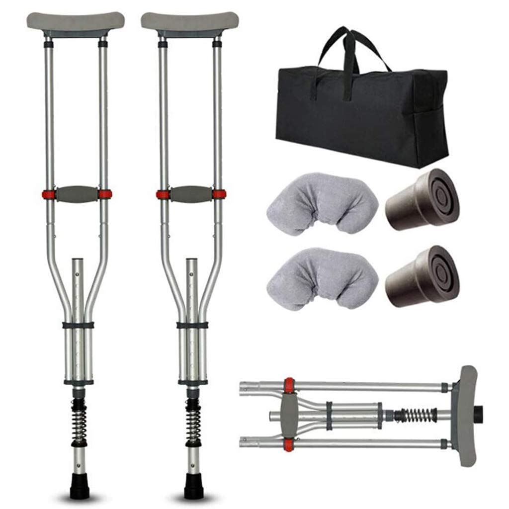 Buy WERT PushButton Aluminum Crutches, Underarm Adult Crutches with