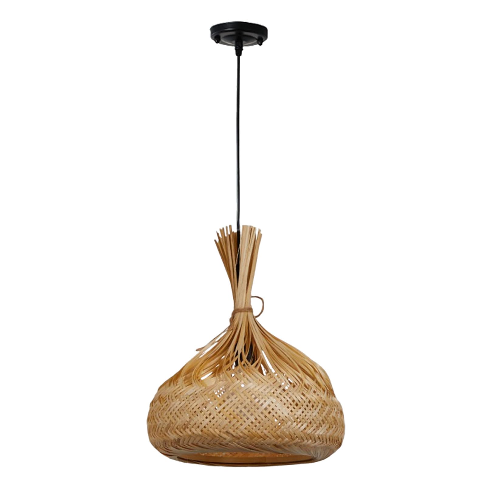 Suspension Wabi-Sabi en bambou 32cm : finissez-en avec les éclairages froids et agressifs