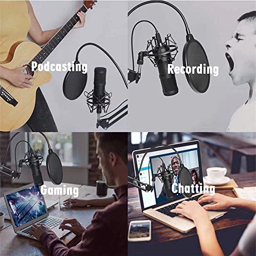 Jopsuy Usb Microphone Podcast Condenser Microphones Kit With Boom Arm For Computer Pc,Studio Gaming Mic 192Khz/24-Bit For Singing Streaming,Youtube Video, Recording Music,Voice,Mic Plug And Play #TOP6