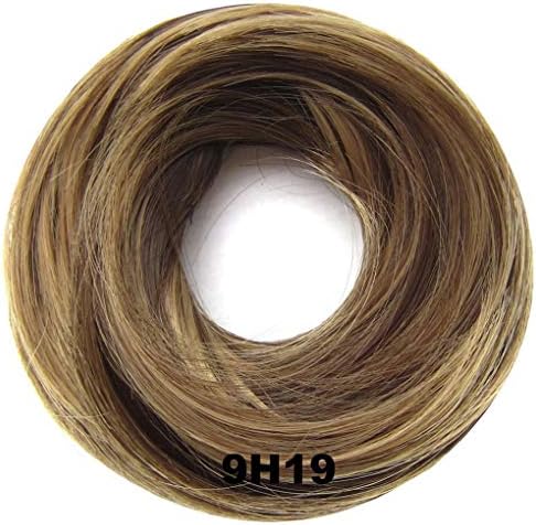 PrettyWit Hair Extensions Wavy Messy Bun Chignons Piece Wig Hairpiece Scrunchy Scrunchie Updo Ribbon Ponytail-9H19