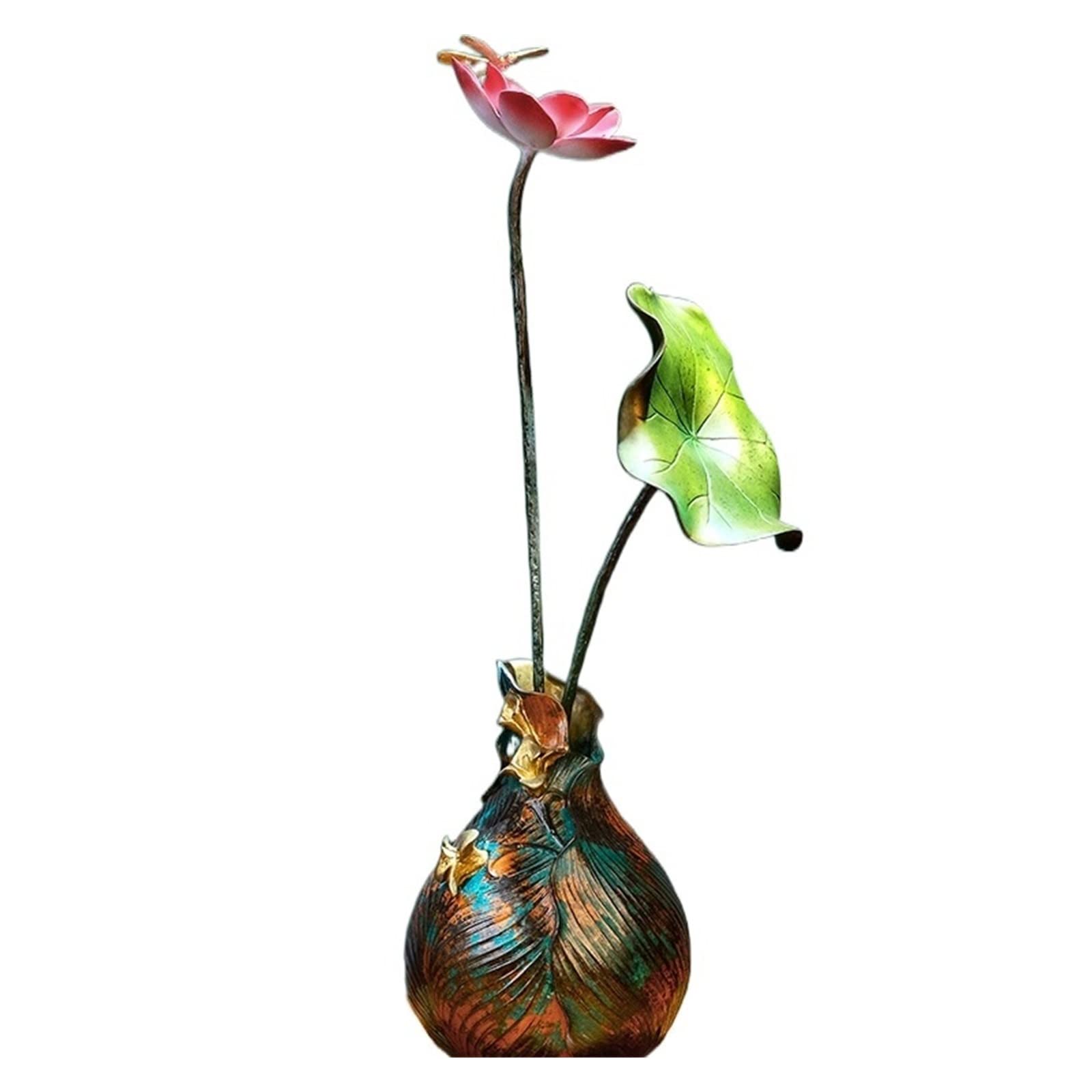 hongchenke34 Copper statue Brass Entryway Ornament Chinese Crafts Office Study Desktop Home Accessories