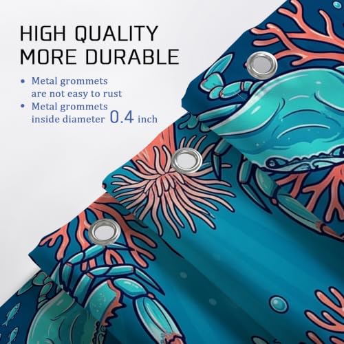 Rideau de douche extra large bleu océan imperméable grand format anti éclaboussures - 8