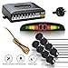 Produktbild VINGO® 8 Sensoren Refraktometer Einparkhilfe Rückparkhilfe KFZ Silver AUTO Parksystem Parksensoren (8er Einbau-Sensoren schwarz)