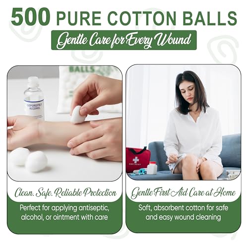 image for Perfectware Medium Size Cotton Balls – Soft, Absorbent, Non-Sterile 